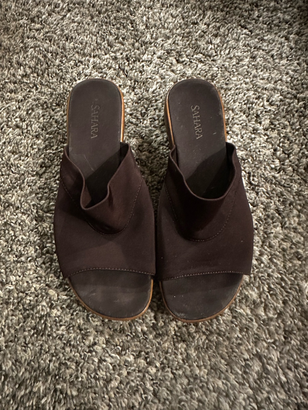 Sahara Women's Brown Slide Sandals
